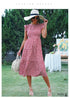 Boho High Waist Summer Midi Floral Dress Bella